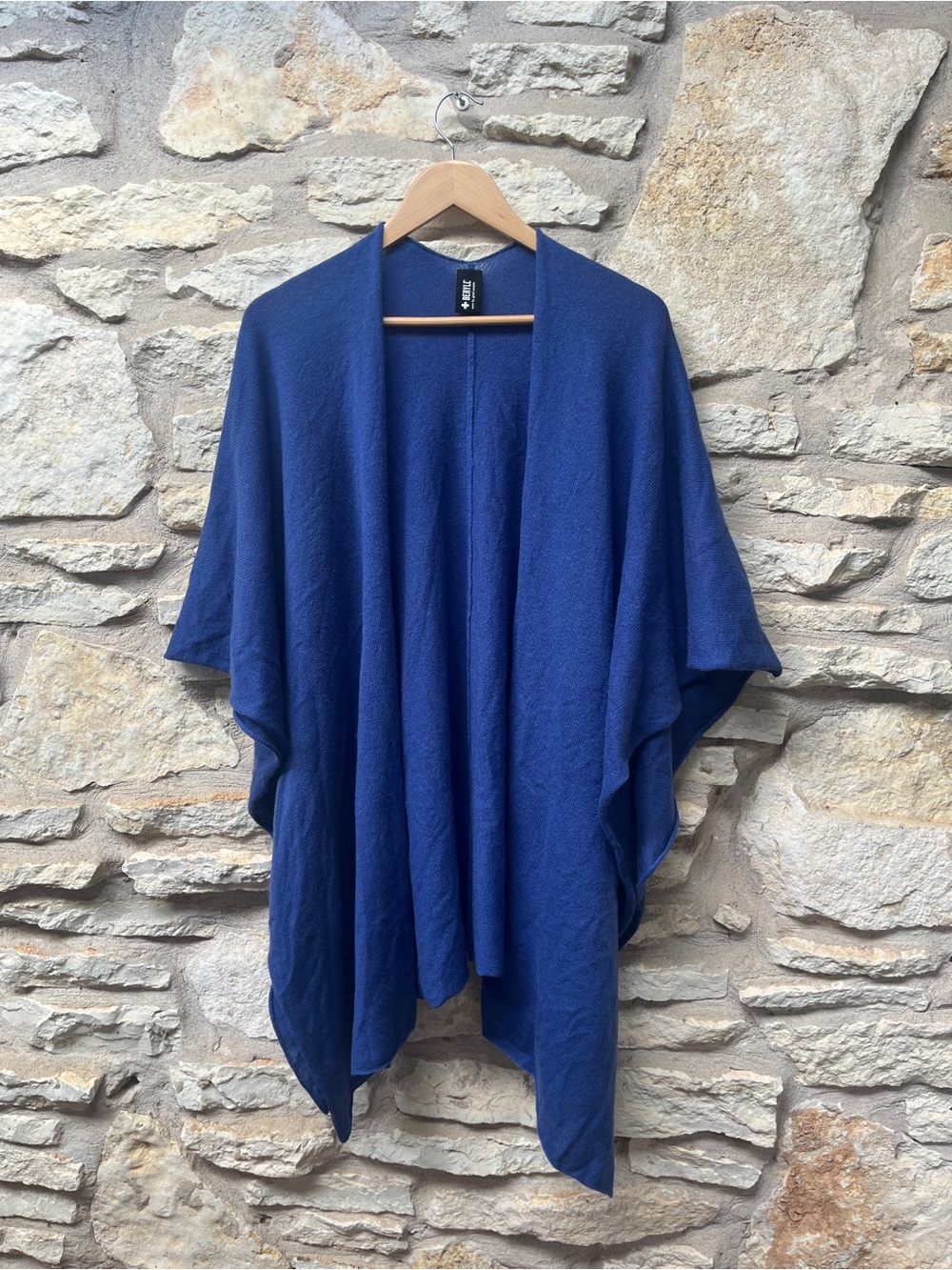 Beryll Blue Cashmere Wrap Shawl Blue